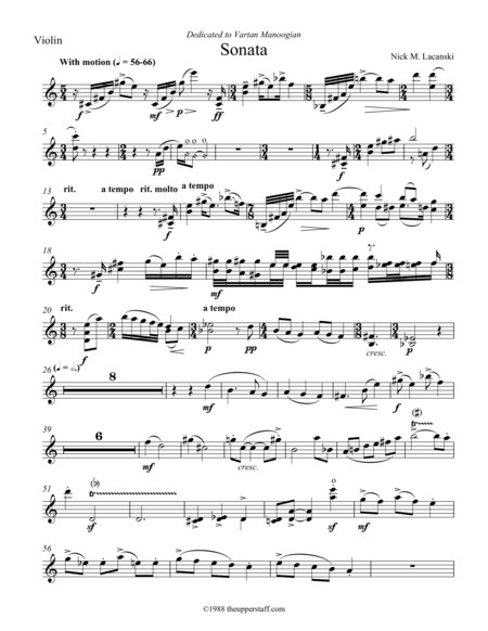 Sonata for Violin and Piano