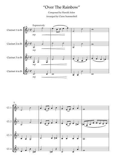 Over The Rainbow (arr. Claire Summerbell)