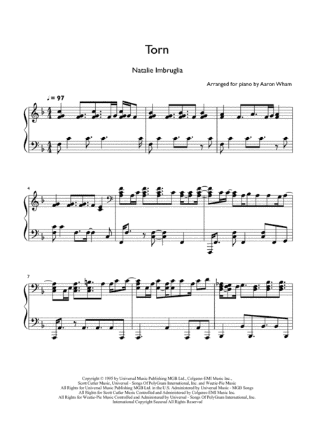 Torn (arr. Aaron Wham)