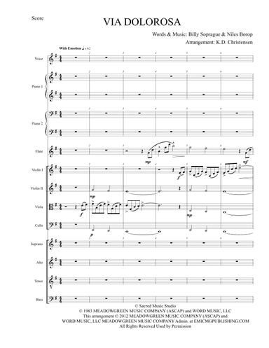 Via Dolorosa - Score Only (arr. K.D. Christensen)