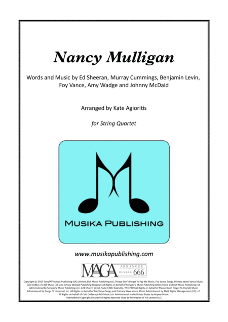 Nancy Mulligan (arr. Kate Agioritis)