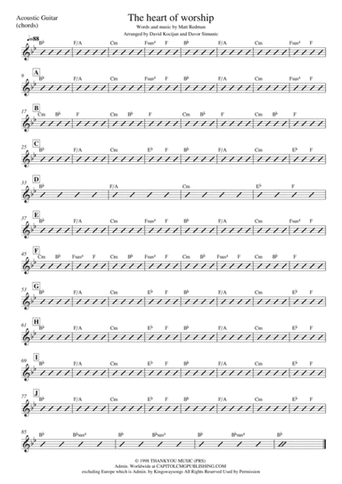 The Heart Of Worship (when The Music Fades) (arr. David Kocijan)