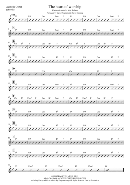 The Heart Of Worship (when The Music Fades) (arr. David Kocijan)