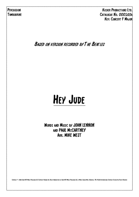 Hey Jude (arr. Mike West)