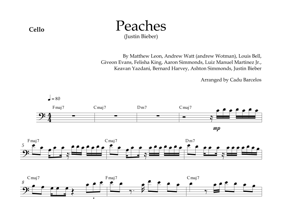 Peaches (arr. Cadu Barcelos)