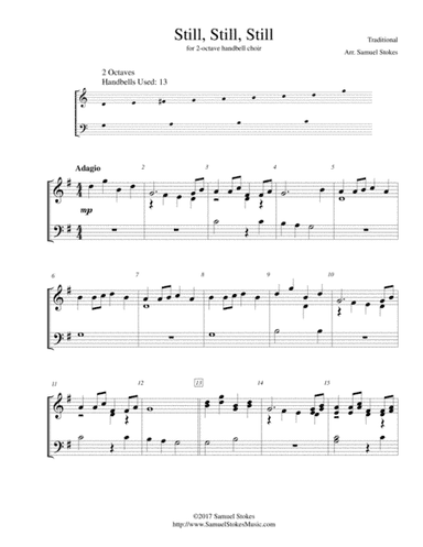 Still, Still, Still - for 2-octave handbell choir (arr. Samuel Stokes)