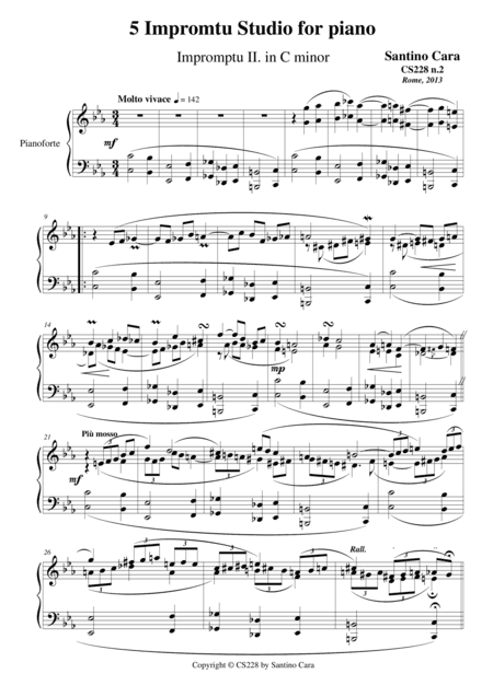 Impromptu Study n.2 in C minor for piano