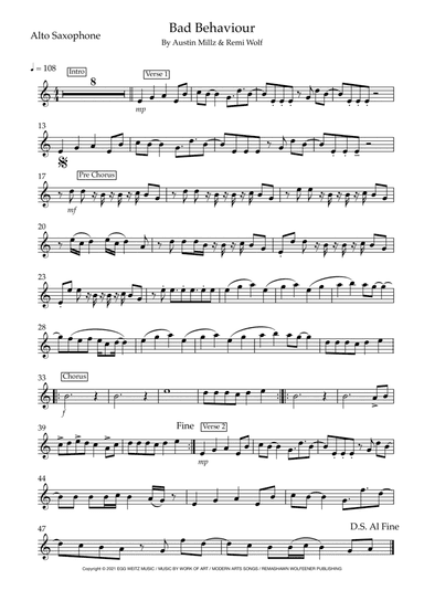 Bad Behavior (arr. Matt Luff)