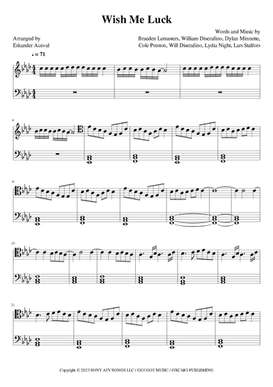 Wish Me Luck (arr. Eskander Aceval)