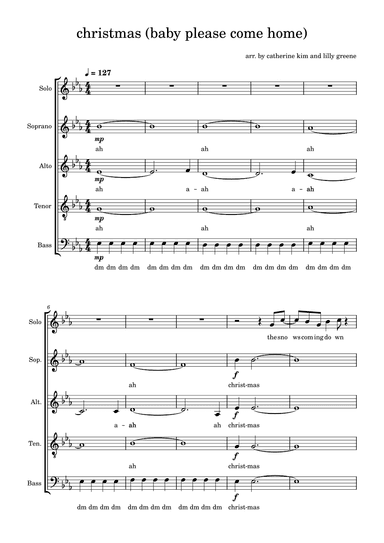Christmas (baby Please Come Home) (arr. Catherine Kim and Lilly Greene)