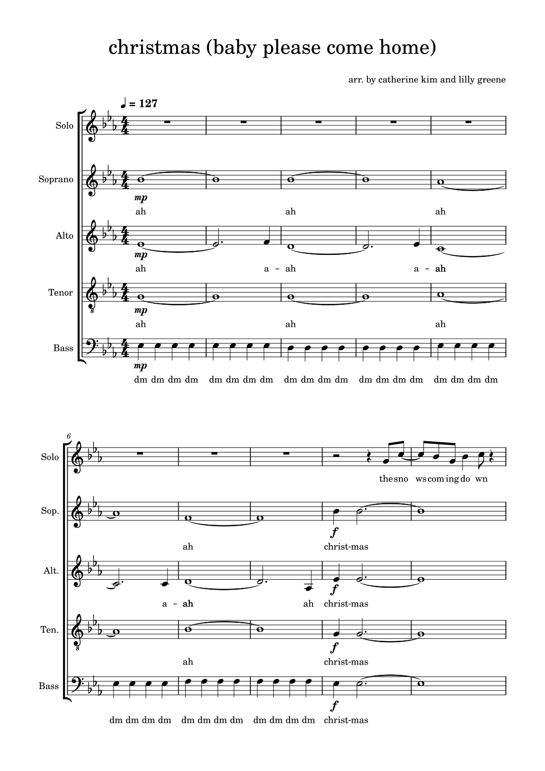 Christmas (baby Please Come Home) (arr. Catherine Kim and Lilly Greene)