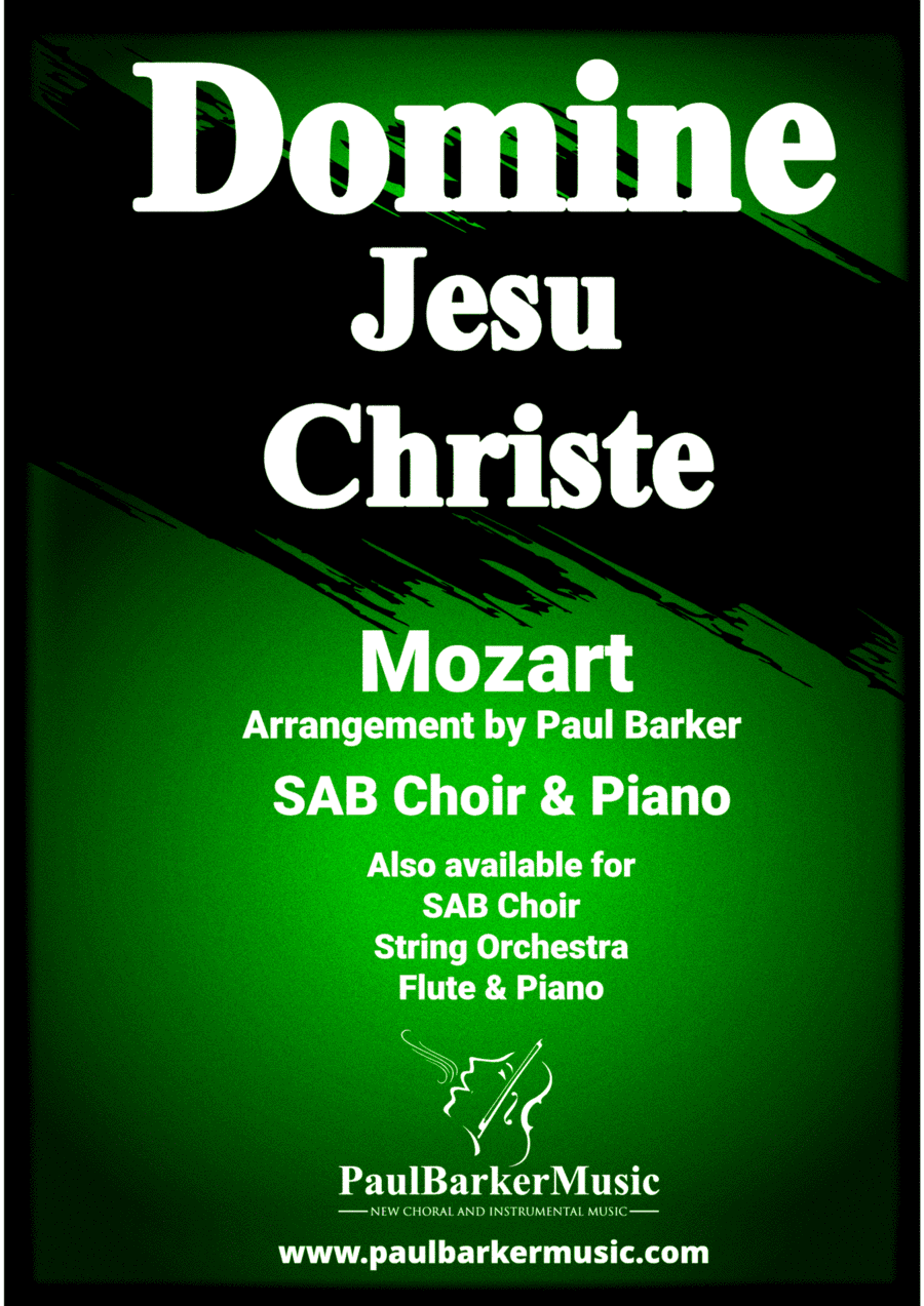 Domine Jesu Christe (SAB Choir/Piano) (arr. Paul Barker)