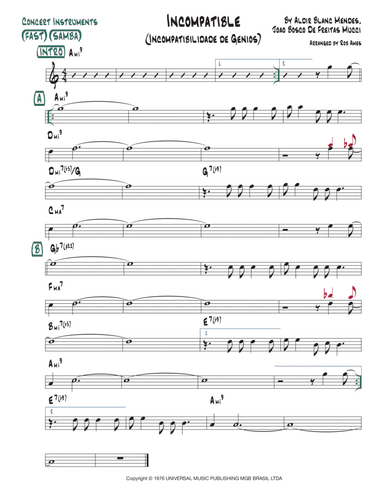 Incompatibilidade De Genios (arr. Rob Ames)