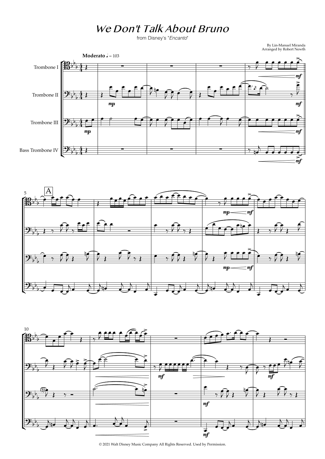 We Don't Talk About Bruno (arr. Robert Newth)
