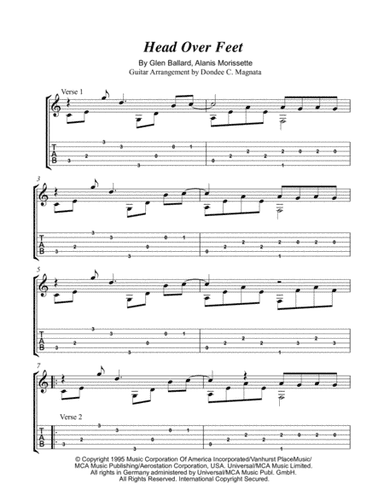 Head Over Feet (arr. Dondee)