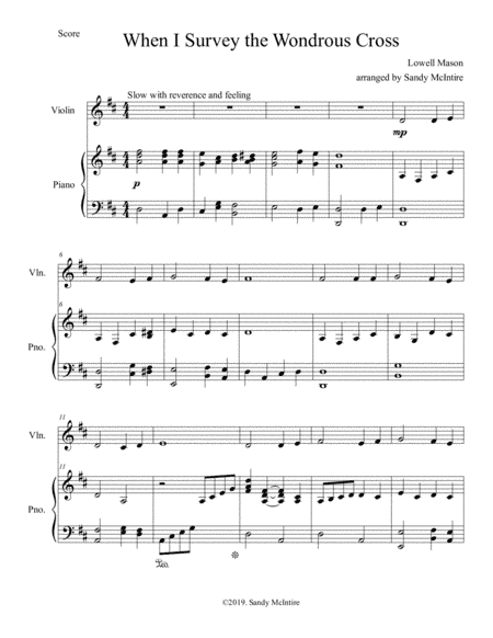When I Survey the Wondrous Cross (arr. Sandy McIntire)