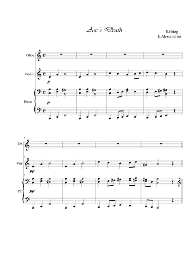 Ase's Death. Trio (arr. Ester Alessandrini)