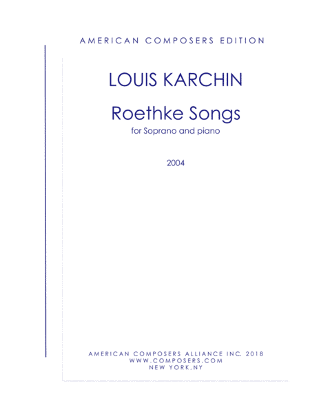 [Karchin] Roethke Songs
