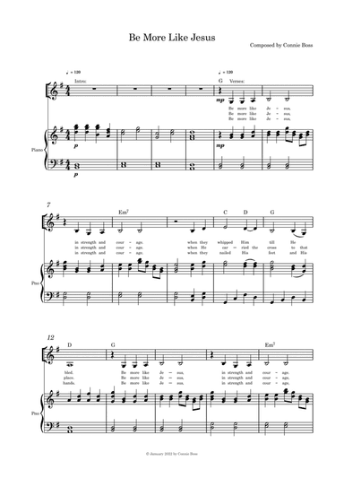 Be More Like Jesus - (Lent/Good Friday)  solo and piano