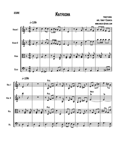 Katyusha (arr. Ionut Cosarca)