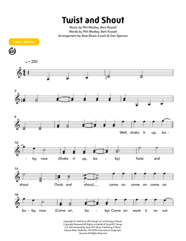 Twist And Shout (arr. Best Music Coach)