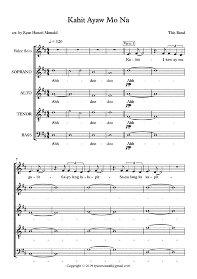Kahit Ayaw Mo Na - This Band Choral (arr. Ryan Hanzel Monakil)