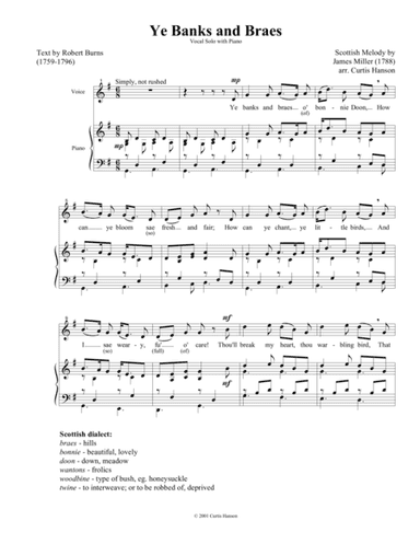 Ye Banks and Braes (arr. Curtis Hanson)