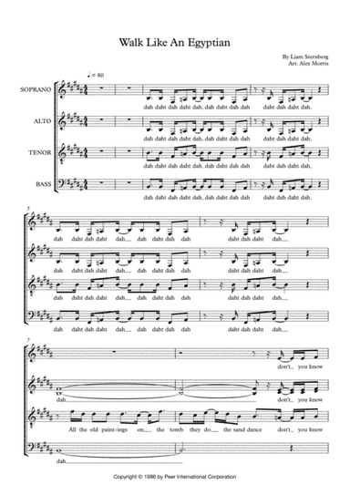 Walk Like An Egyptian (arr. Alex Morris)