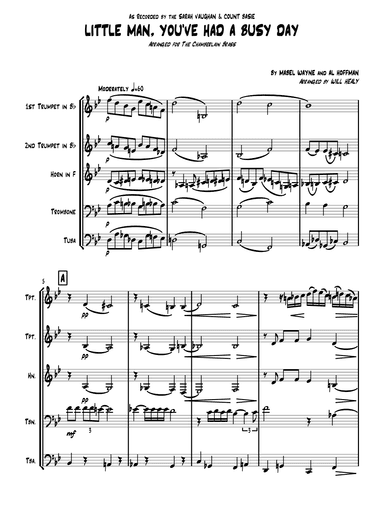 Little Man You've Had A Busy Day (arr. Will Healy)