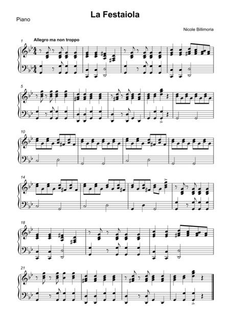 La Festaiola Complete Parts for String Orchestra