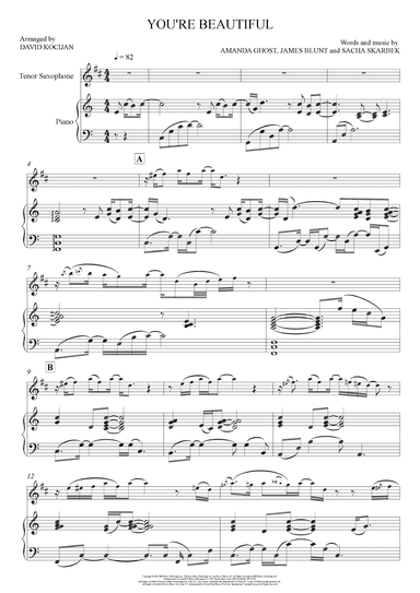 You're Beautiful (arr. David Kocijan)
