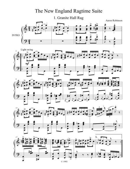 The New England Ragtime Suite