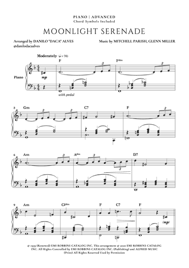 Moonlight Serenade (arr. Danilo "Daca" Alves)