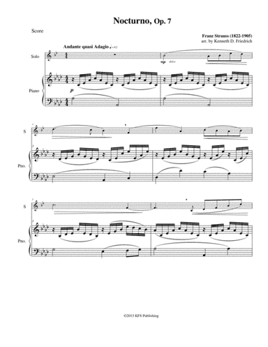 Nocturno, Op. 7 (arr. Kenneth D. Friedrich)
