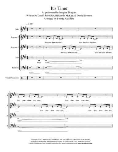 It's Time (arr. Brandy Kay Riha)