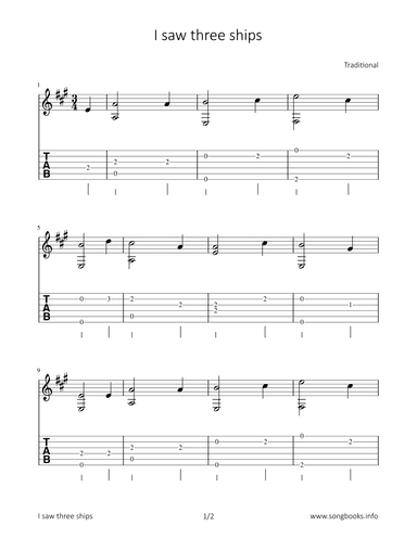 I saw three ships (arr. Bettina Schipp)