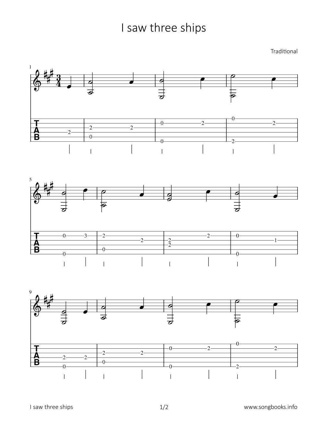 I saw three ships (arr. Bettina Schipp)