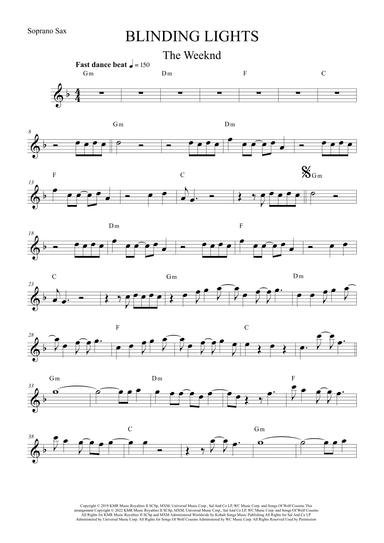 Blinding Lights (arr. The Sheet Music Library)