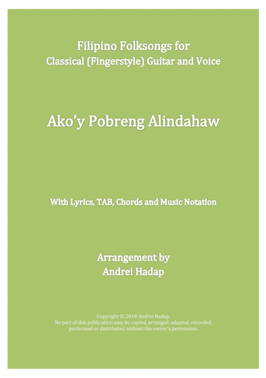 Ako'y Pobreng Alindahaw (Fingerstyle Guitar with TAB) (arr. Andrei Hadap)