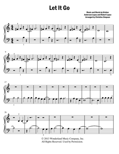 Let It Go (from Frozen) (arr. Simpson Music Studio)