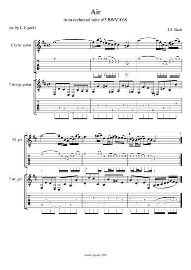 Air - BWV 1068 (arr. Leandro Ligocki)