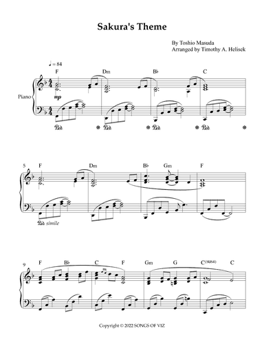 Sakura's Theme (arr. Timothy A. Helisek)