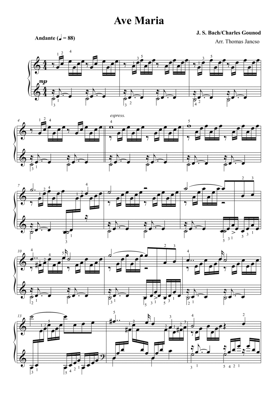 Ave Maria (Bach/Gounod) (arr. Thomas Jancso)
