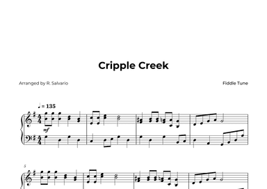Cripple Creek - Intermediate Piano (arr. R. Salvario)