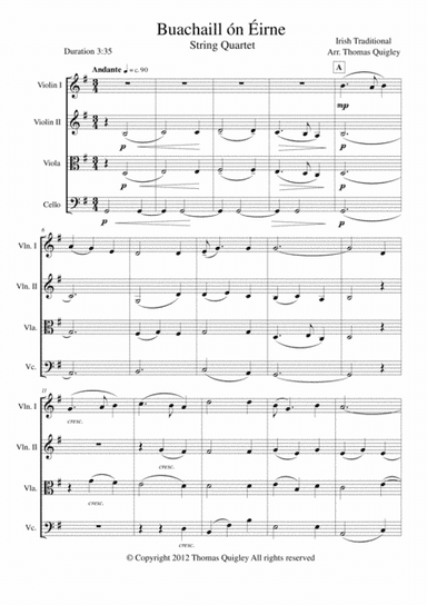 Buachaill ón Éirne (arr. Thomas Qugley)