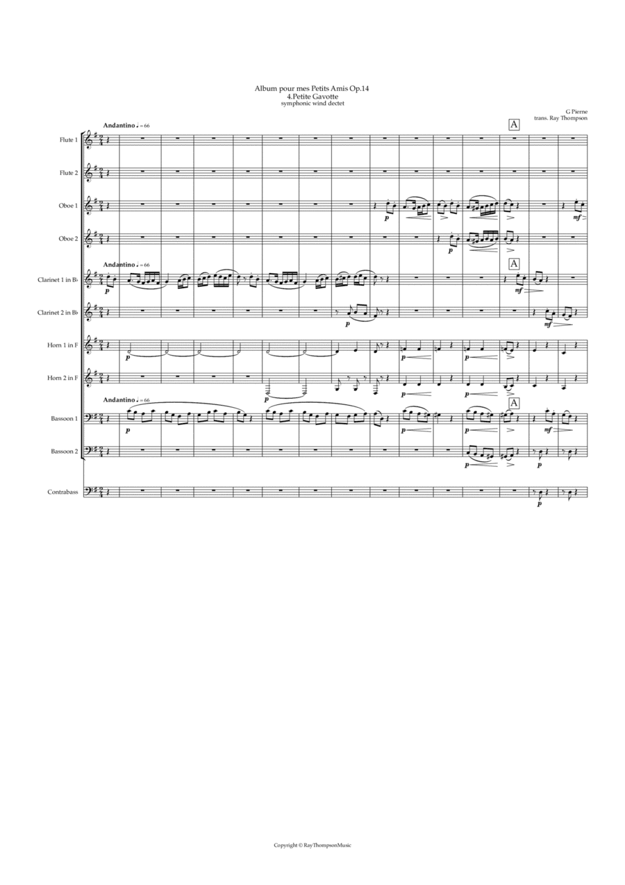 Pierné: Album pour mes Petits Amis Op.14 - 4.Petite Gavotte - symphonic wind dectet (arr. Ray Thompson)