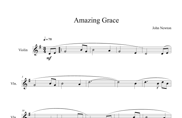 Amazing Grace (Solo Violin) (arr. B. C. Dockery)