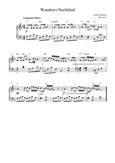 Wandrers Nachtlied (Op.4 no.3) (arr. Kaiserin Rebecca)