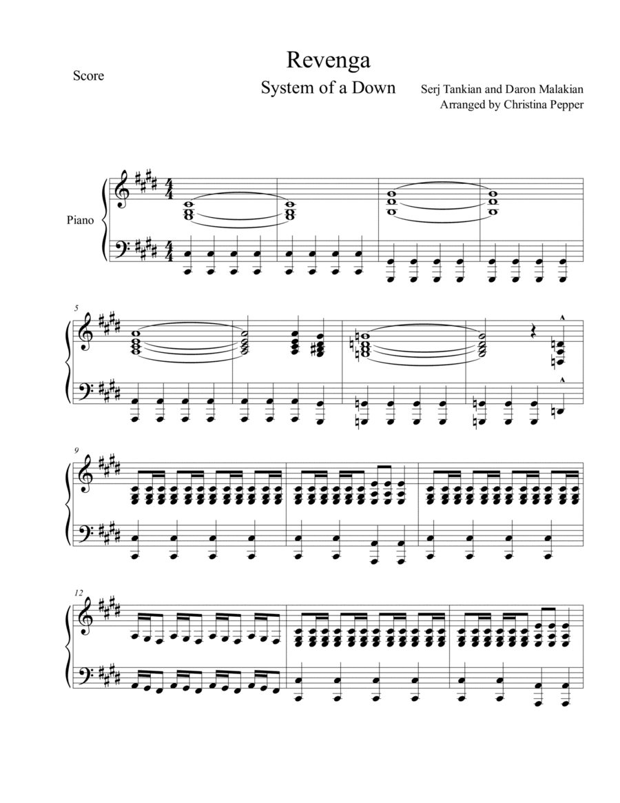 Revenga (arr. Christina Pepper)