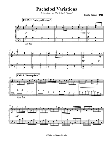Pachelbel Variations (arr. Bobby Brader)